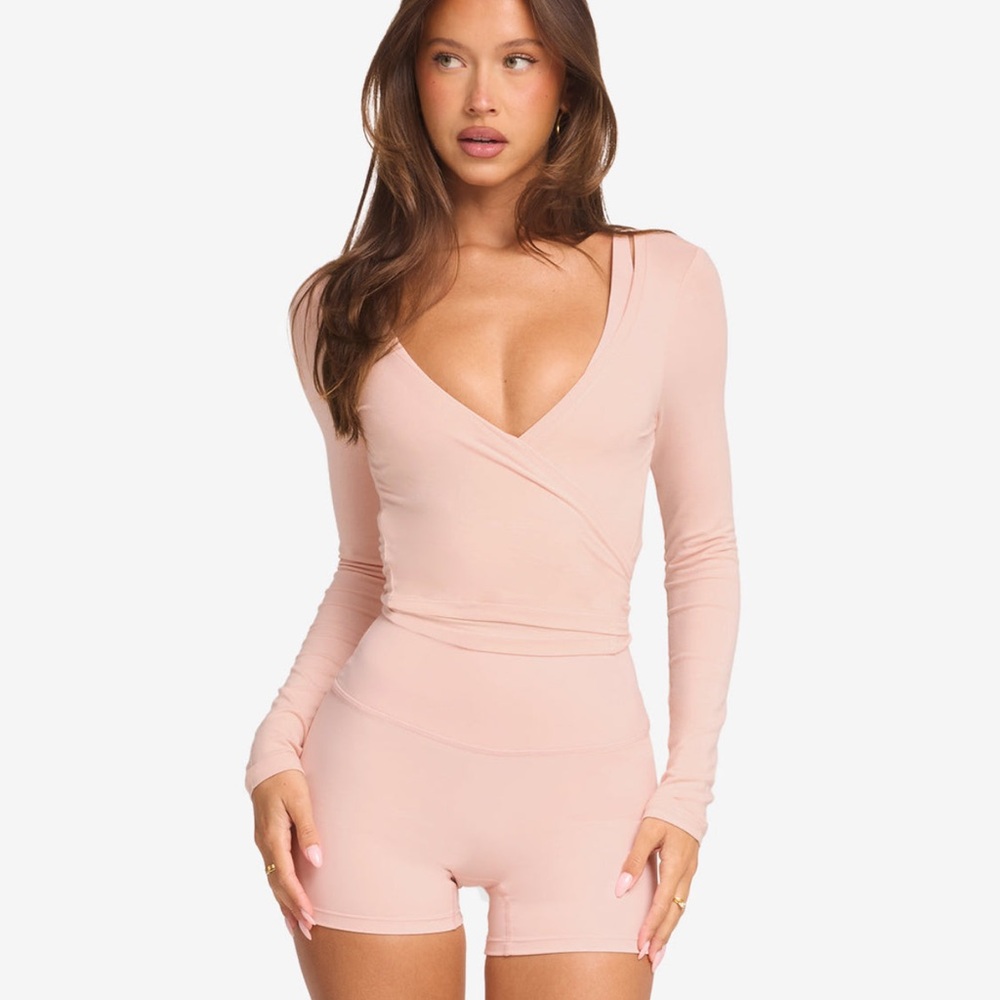 CSB Ballet Wrap Top Blush NWOT